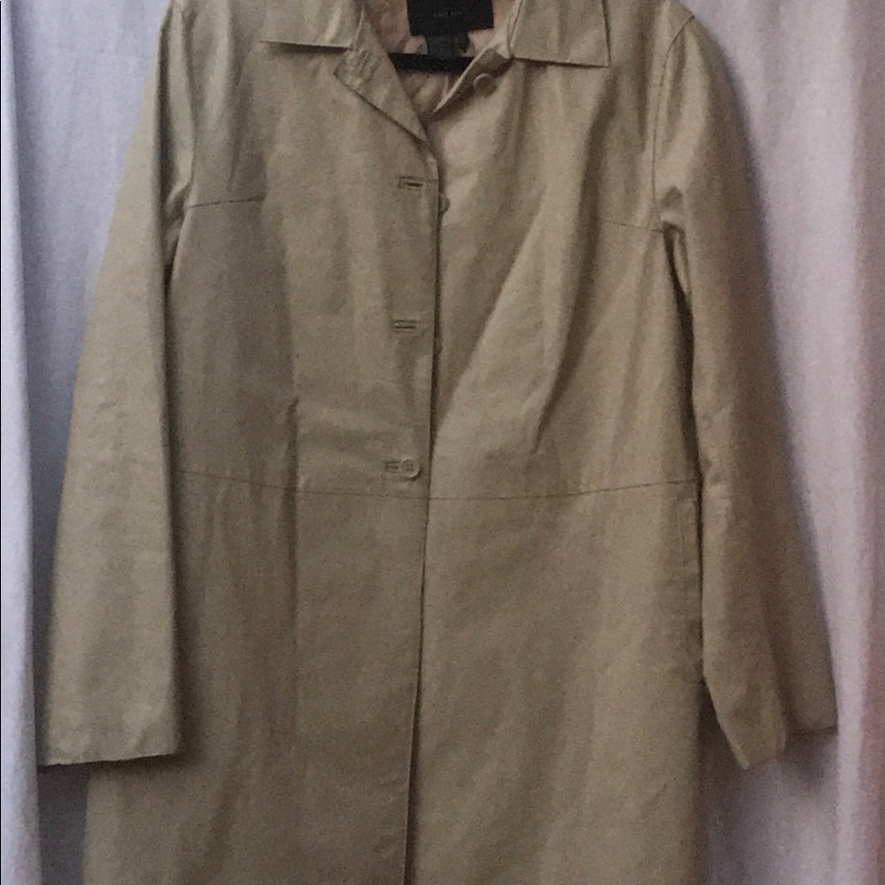 Zara cream leather jacket - size large